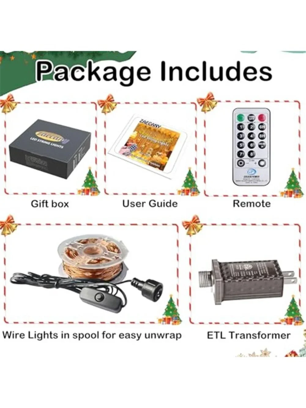 Warm White Copper Wire Fairy Lights 99ft LED String Lights Remote Timer Dimmable